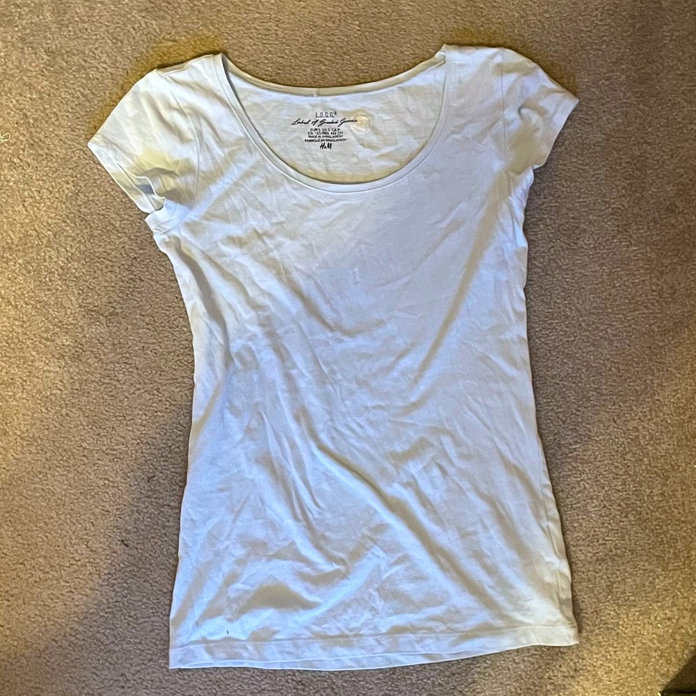 light blue plain t shirt